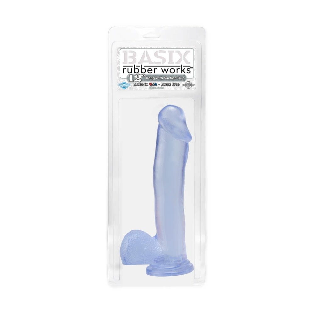 Basix Rubber Works - 12" Suction Cup Dong